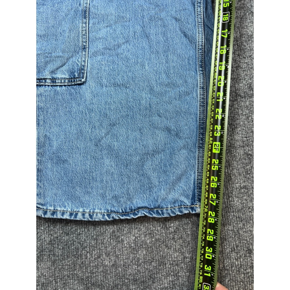 Old Navy Baggy Jeans womens 10 Blue Drapey Denim Cotton Preppy Mid-Rise Wide Leg - Picture 4 of 14